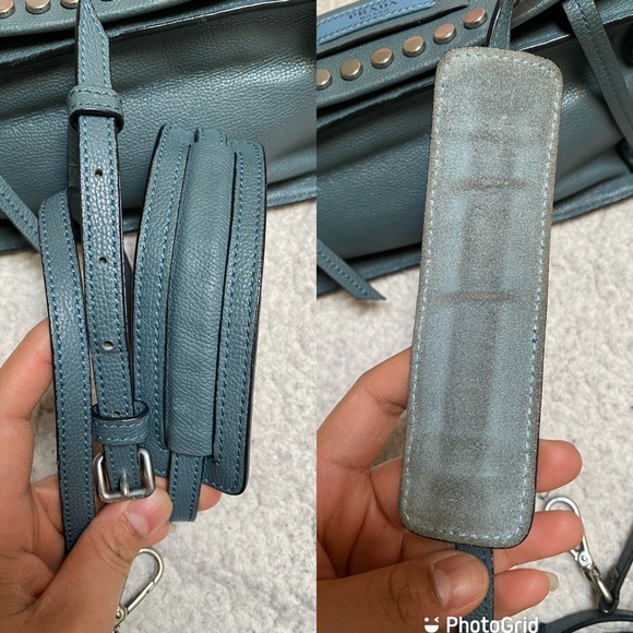 Prada Etiquette Flap Bag Studded Glace Calfskin Small bag - Picture 15 of 17